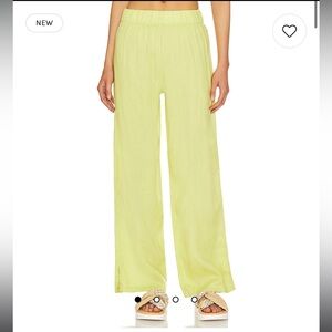 pq swim sammy green wide leg high waist bikini swimwear cover up pants XS /Small